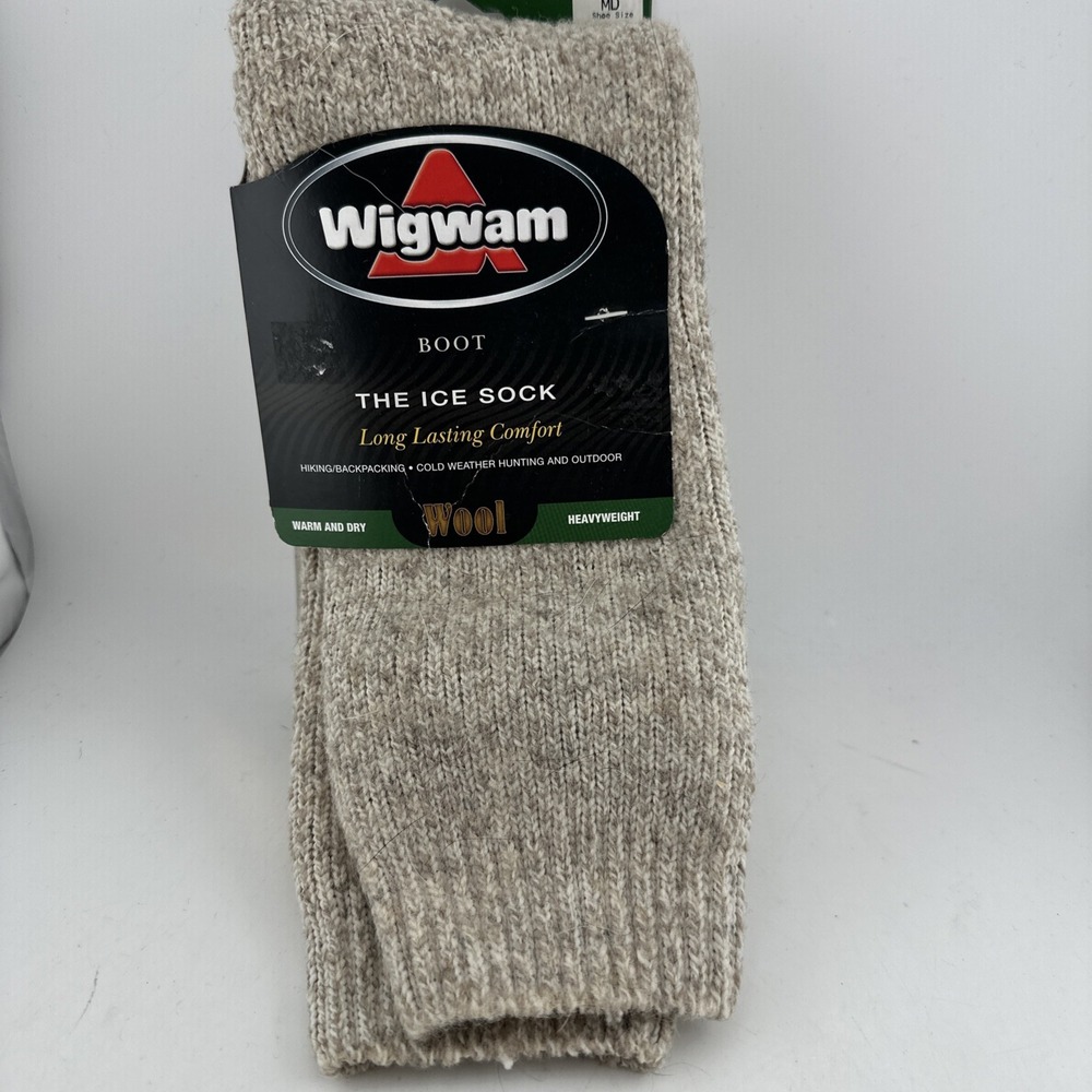 Wigwam Tan The Ice Sock Thermal Boot Socks MD Vintage